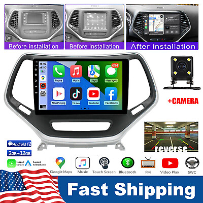 #ad For 2015 2017 2018 Jeep Cherokee Carplay 10.1quot; GPS Wifi Android Car Radio Stereo $152.00