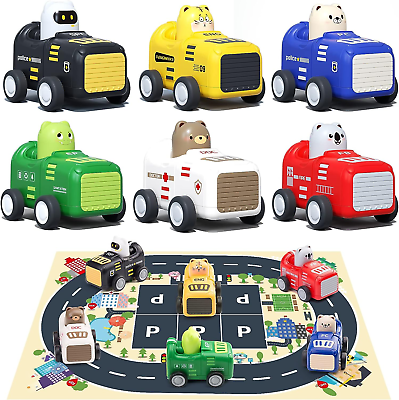 #ad Baby Toy Cars for 1 2 3 Year Old Toddler City Guard Series Press and Go Pull $18.99