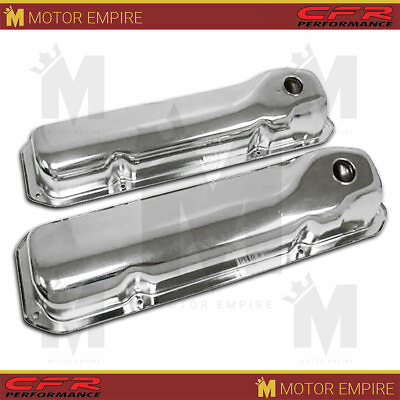 #ad FOR 1969 1982 FORD SMALL BLOCK 351C 351M 400M BOSS 302 STEEL VALVE COVERS CHROME $54.14