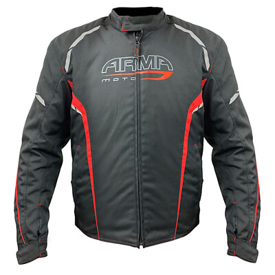 #ad ARMR Moto Eyoshi 2 Waterproof Motorcycle Motorbike Jacket Black amp; Red GBP 79.99