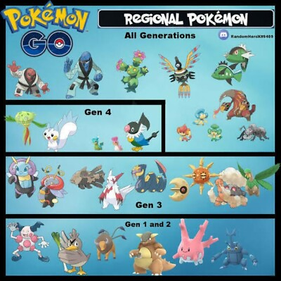 #ad Trade Regional Pokemon Any Regional All Gens Trade Regional UNOVA KALOS $1.95