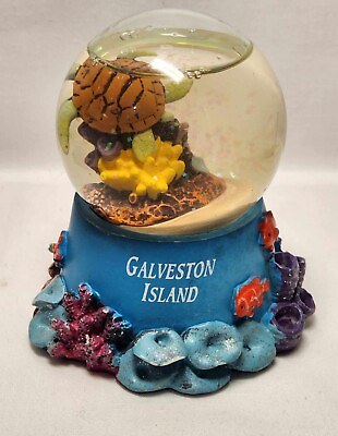 #ad Vintage Galveston Island TX Collectible Souvenir Turtle Globe Travel Base $15.00