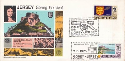 #ad Jersey 1971 Spring Festival Siege of Gorey Castle Cover special cancel VGC GBP 1.30
