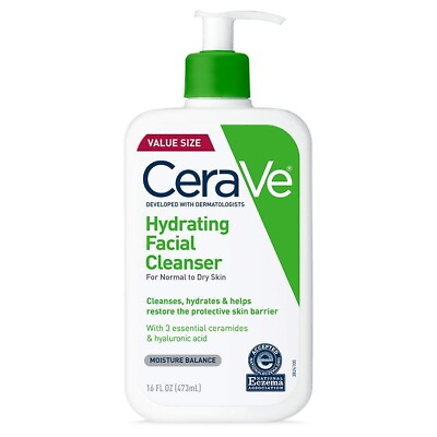 #ad CeraVe Hydrating Facial Cleanser 16 oz 3 essential ceramides amp; hyaluronic acid $17.99
