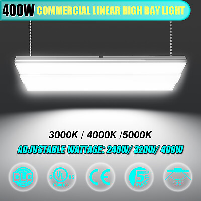 #ad LED Linear High Bay Light 400W Commercial Ceiling Fixtures CCT 3000K 4000K 5000K $131.32