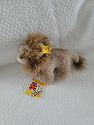 #ad Vintage Steiff Standing Leo Lion #1460 13 With Tags $37.99