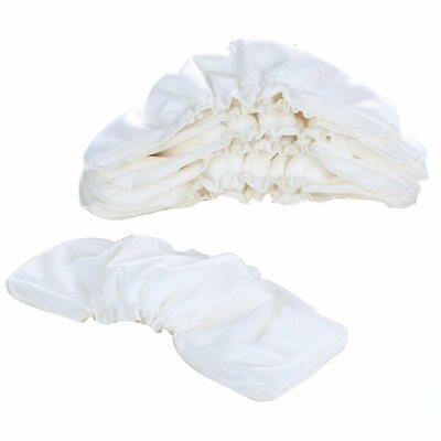 #ad White Bamboo Baby Cloth Nappy Inserts with Gusset AU $8.99