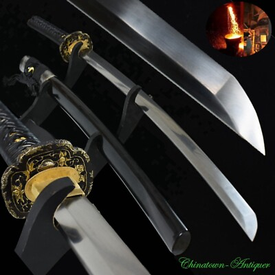 #ad Japanese Shrine Katana Samurai Sword CPM 3V Powder Steel BOS Blade Sharp #2601 $3014.95