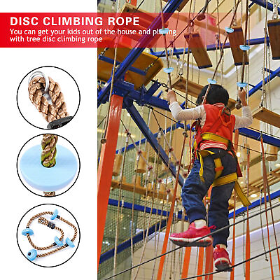 #ad Children Swing Disc Climbing Rope Kids Playground Equipment Toys （Blue） Fad $41.69