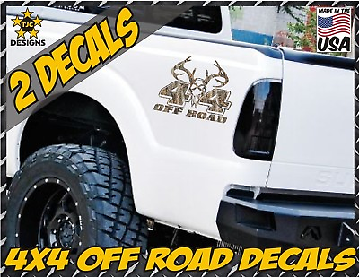#ad 4x4 Offroad Decals REAL TREE CAMOUFLAGE Ford F150 Super Duty Deer Hunting Skull $16.50