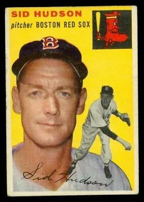 #ad Vintage 1954 Baseball Trading Card TOPPS #93 SID HUDSON Pitcher Boston Red Sox $14.59