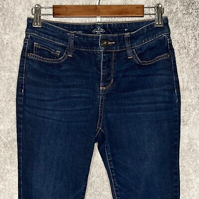 #ad St John#x27;s Bay womens skinny jeans petite 4P stretch mid rise dark wash $12.91