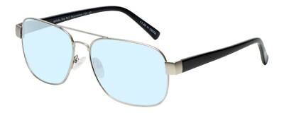 #ad Eyebobs Big Ball Blue Light Blocking Designer Eyeglasses Aviator GunMetal Silver $109.95