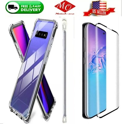 #ad For Samsung Galaxy S10 and S20 series clear Case and tempered Screen Protector $8.99
