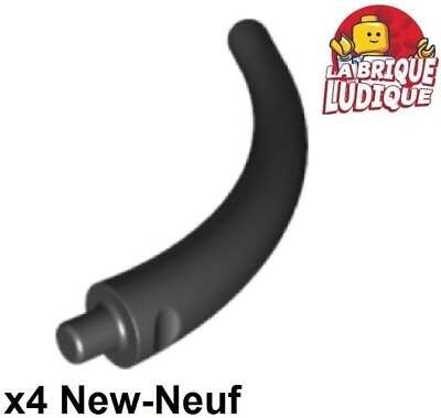 #ad LEGO 4x Tail Dinosaur Lizard Dinosaur Tail Horn Black Black 40379 New $2.93