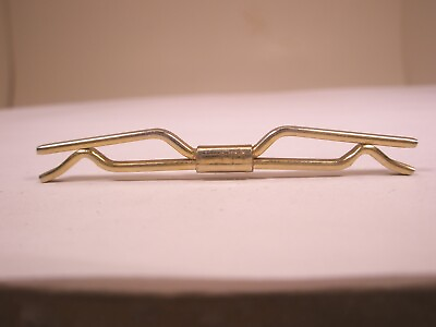 #ad 2quot; Gold Tone Thin Design Flat Wire Vintage Collar Bar L194 $21.49