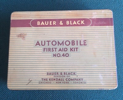 #ad VINTAGE BAUER amp; BLACK AUTOMOBILE FIRST AID KIT $9.95