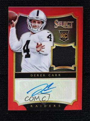 #ad 2014 Panini Select Jerseys Red Prizm 30 Derek Carr #221 Rookie Auto RC $97.99