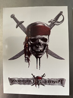 #ad DISNEY PIRATES OF THE CARIBBEAN PIRATE TEMPORARY TATTOO LOT OF 10 $10.00