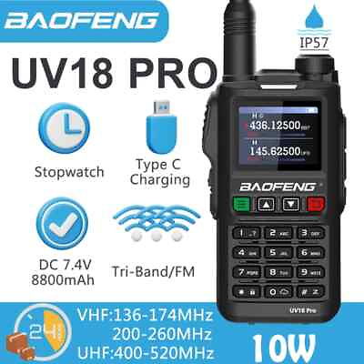 #ad Handheld Walkie Talkie 4 Bands Channel Two Way Radio High Powerful Transceiver $64.46