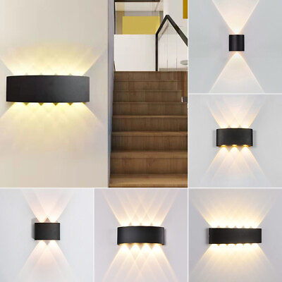 #ad Modern LED Wall Lights Outdoor Indoor Up Down Sconce Lamp Fixture 2 10W IP65 US $13.05