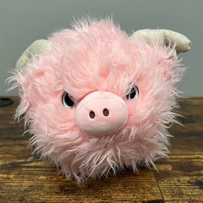 #ad Justice Flying Pink Pig with Silver Wings Plush $13.50