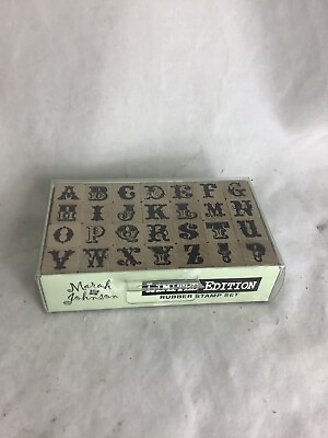 #ad Marah Johnson Hampton Art Alphabet A Z Limited Edition Rubber Stamp Set $20.00