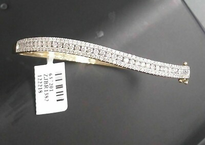 #ad 7Ct Lab Created Diamond Women#x27;s Bangle Bracelet 14K White Gold Finish Free Ring $179.99