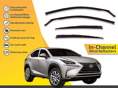 #ad In Channel for Lexus NX 2015 2021 wind deflectors sun visors 4pcs $94.00
