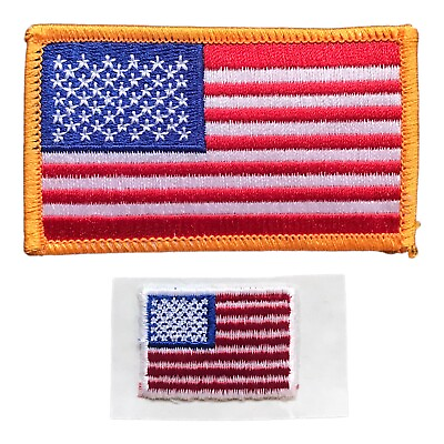 #ad 2001 MLB MAJOR LEAGUE BASEBALL US USA AMERICAN FLAG JERSEY HAT PATCHES SET OF 2 $6.95
