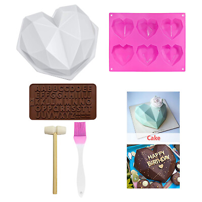#ad DIY Baking Tool Diamond Heart Shape Silicone Cake Mold sugarcraft Chocolate Mold $6.82