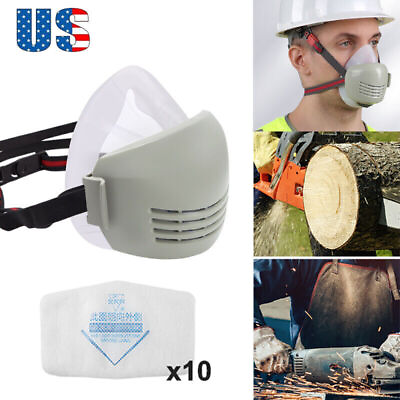 #ad Respirator Mask Half Face Respirator for Spray Painting Woodworking Welding Dust $12.98