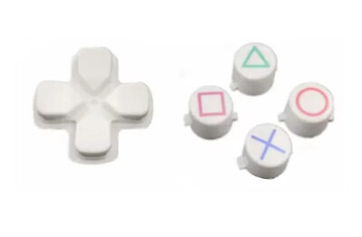 #ad CUSTOM WHITE BUTTONS FOR PS4 CONTROLLER PLAYSTATION COLORED BUTTONS REPLACEMENT $2.99