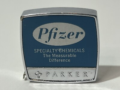 #ad Vintage Pfizer Drug Rep Tape Measure Parker Advertising Specialty Chemicals $24.70