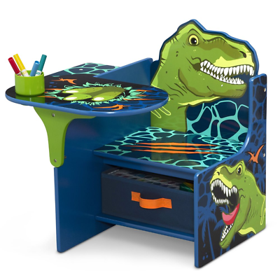 #ad Children Dinosaur Desk with Storage Bin Kids Organizer Design New $46.55
