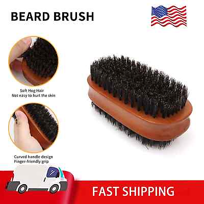 #ad Men portable brush mit soft care cleanpighair bristle both sides for beech beard $10.14