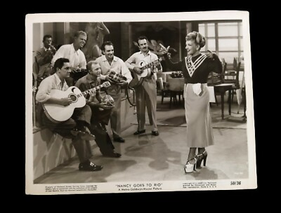 #ad VTG Photo Carmen Miranda Nancy Goes to Rio 1950 Theatre Lobby Display Card $24.99