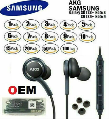 #ad 100pcs AKG OEM Samsung Galaxy S8 EO IG955 EarBuds Headphones Stereo Headset lot $57.99