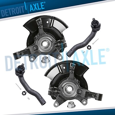 #ad Front Steering Knuckles Wheel Hub Bearing Outer Tie Rods for 2011 2014 Ford Edge $184.23