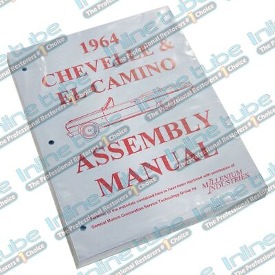 #ad 1964 Chevelle Elcamino Ss Factory Assembly Rebuild Instruction Manual Book 390Pg $30.00