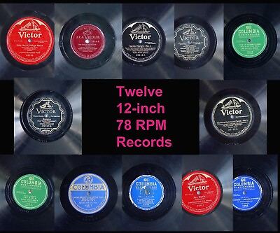 #ad Twelve PLAY TESTED Vintage 78 RPM 12quot; Records Lot #36: Christmas amp; Sacred Music $118.78