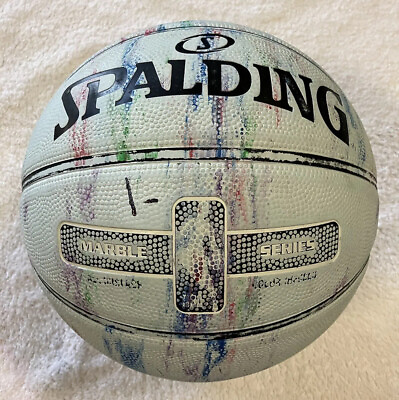 #ad Spalding NBA Marble Series Multi Color Outdoor Basketball Full Size Used Ball $32.00