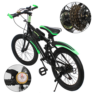 #ad 20 Inch Child City Bike 7 Speeds Kids Mountain Bike Double Disc Brake Bicycle $101.74