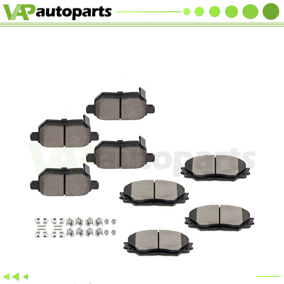 #ad 8 PCS of Ceramic Brake Pads For 2016 Toyota Corolla FrontLeft High Performance $47.63
