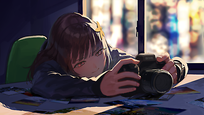 #ad Anime Girls Camera Bangs Ukimesato Artwork Gaming Mat Desk 48096 $36.99