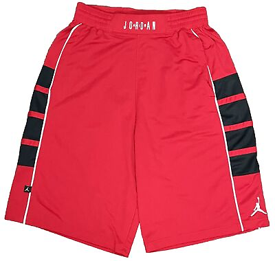 #ad Jordan Shorts Adult Large Red Sports Active Casual Basketball Mens $22.00