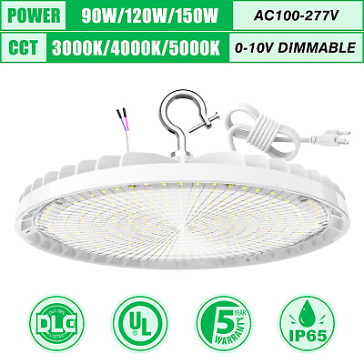 #ad Dimmable UFO LED High Bay Light 150W Commercial Ceiling Fixture 3000K 4000K 5000 $59.20