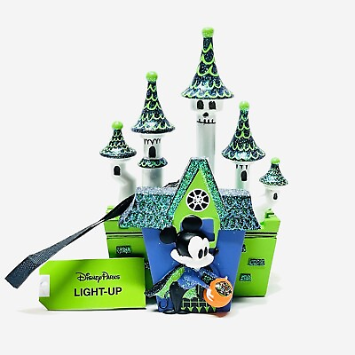 #ad Disney Mickey#x27;s NOT SO SCARY Halloween Party 2020 Light Up Castle Ornament NWT $19.00