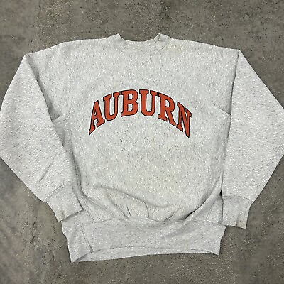 #ad Vintage Auburn University Reverse Weave Gray Crewneck Sweatshirt Size X Large XL $55.00