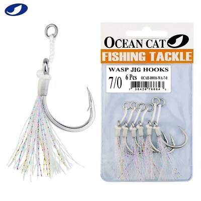 #ad OCEAN CAT WASP Assist Trolling Bait Hooks Salttwater Fishing Lure Hook Tackles $18.09